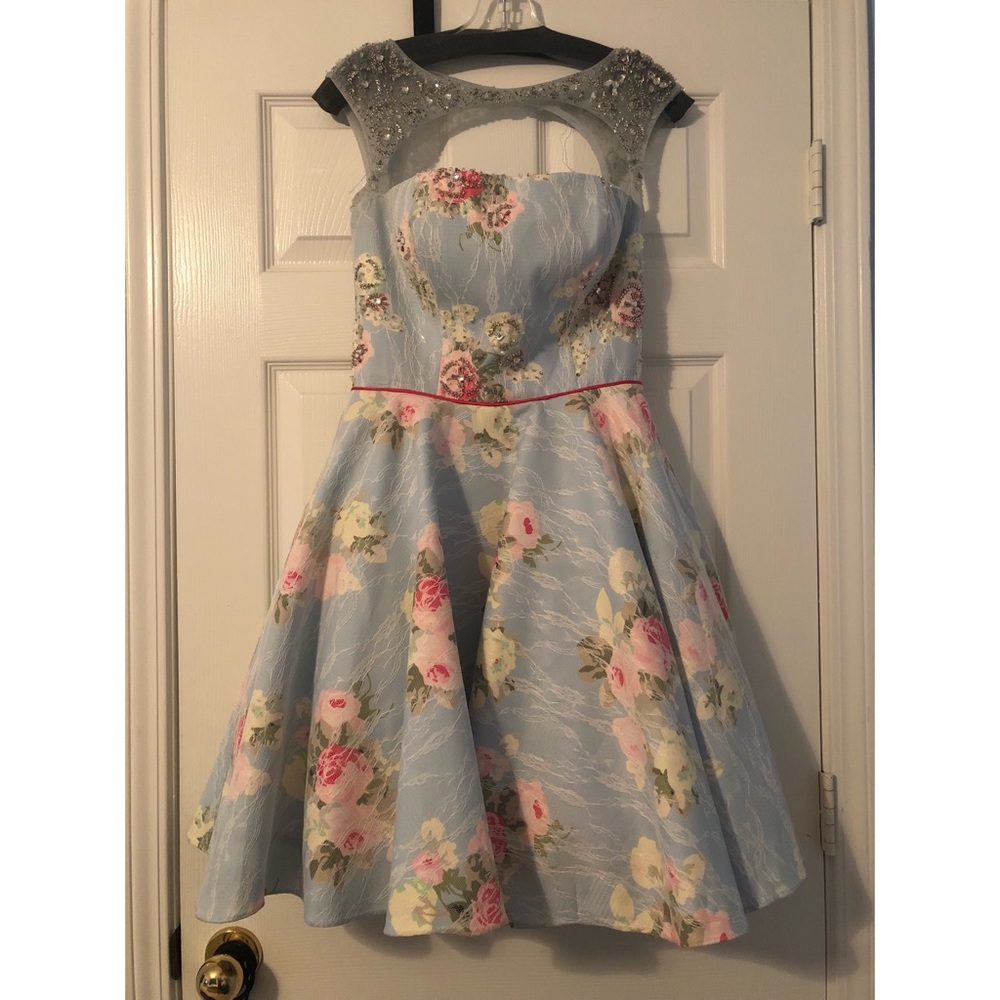 Angela and Alison floral cocktail dress